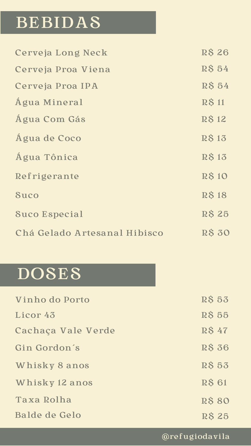 Cardápio Piscina 2